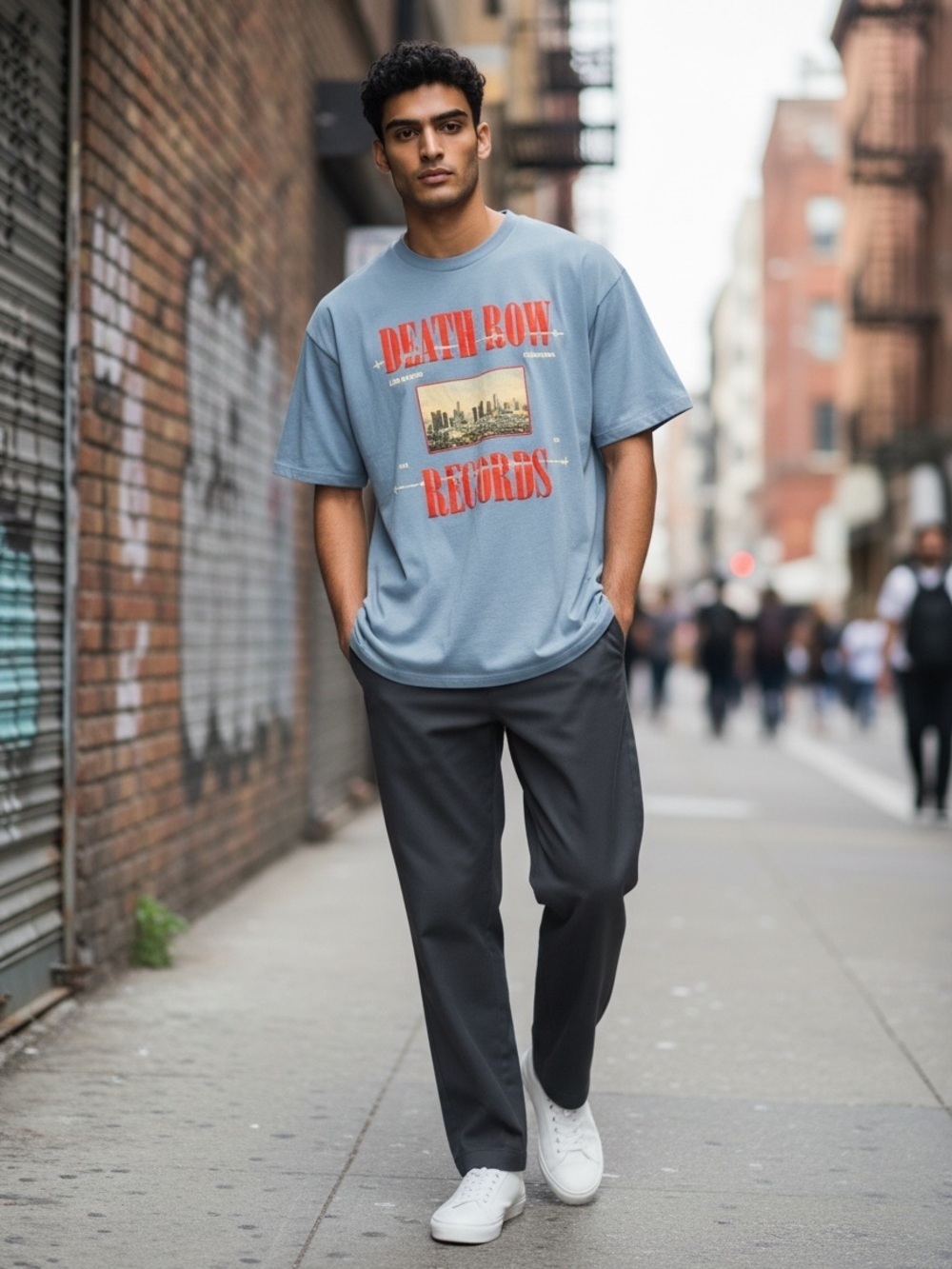 Ripple Junction Light Blue Death Row Records Tee